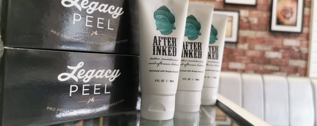 Recommended tattoo aftercare products.